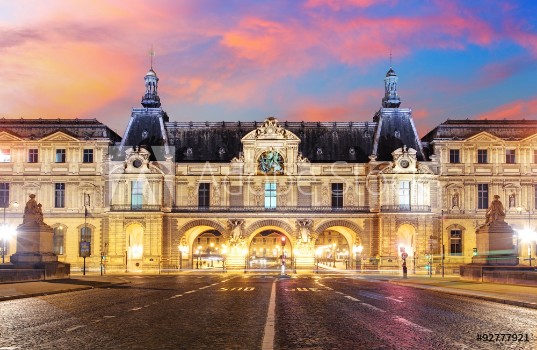 Picture of Louvre Museum in Paris at sunrise France